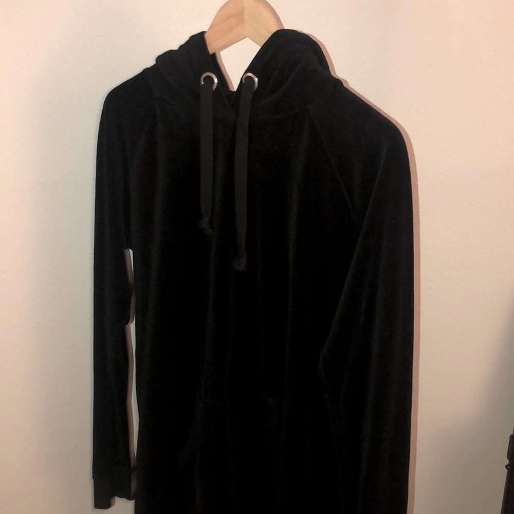 Juicy Couture velour black label long hoodie - S